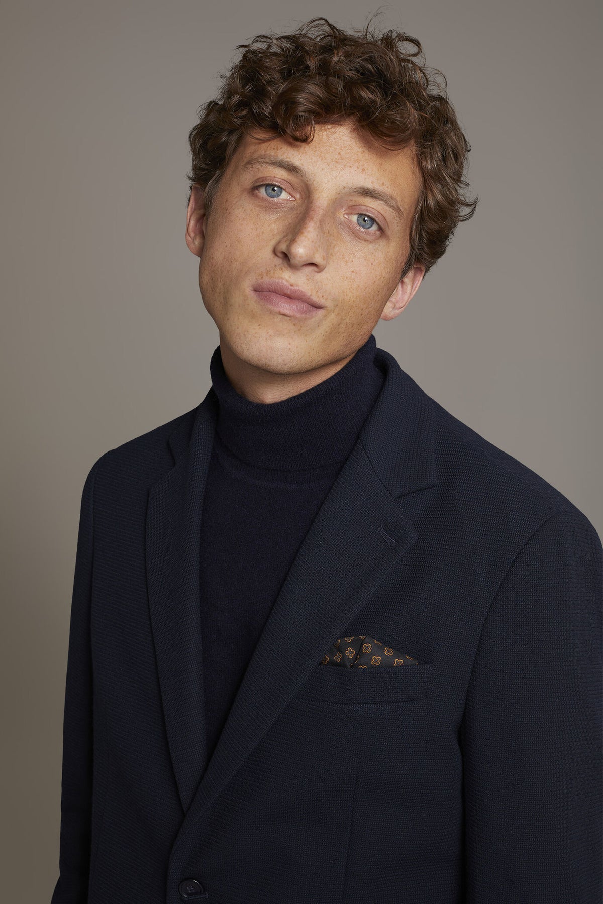 Single-breasted jersey jacket with patch pockets made in Italy