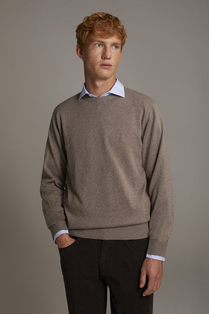 Wool blend round neck sweater