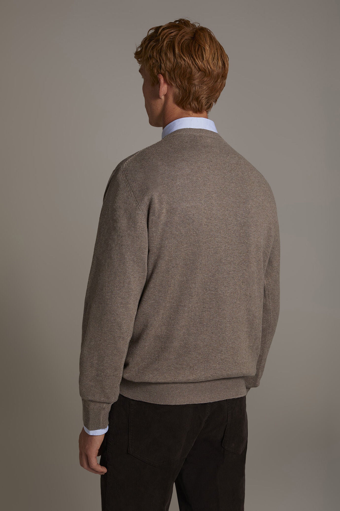 Wool blend round neck sweater