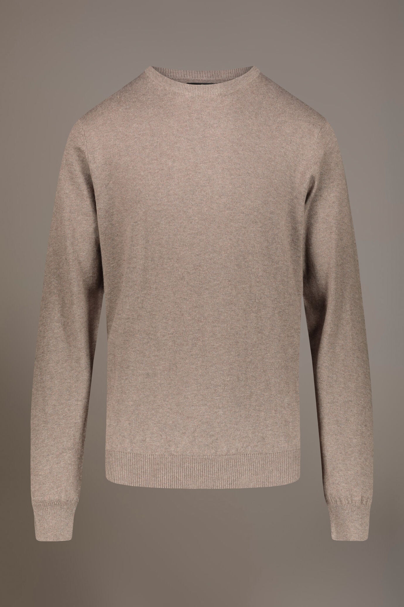 Wool blend round neck sweater