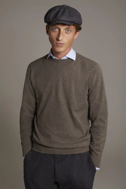 Wool blend round neck sweater