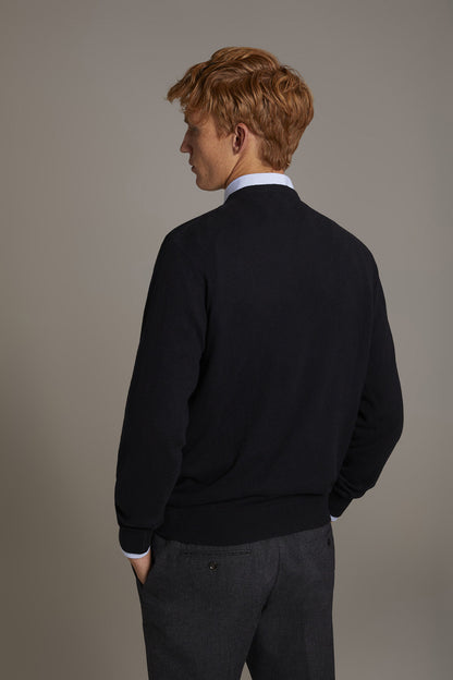 Wool blend round neck sweater