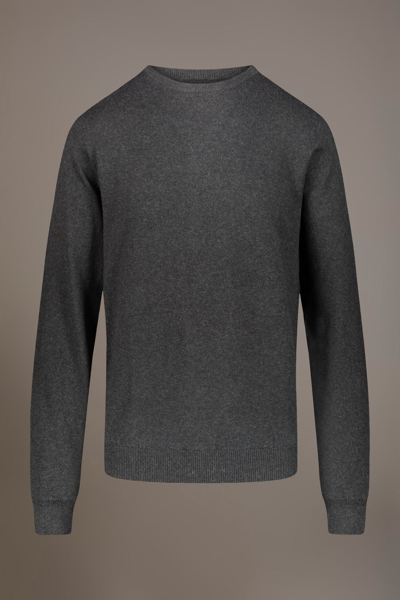Wool blend round neck sweater