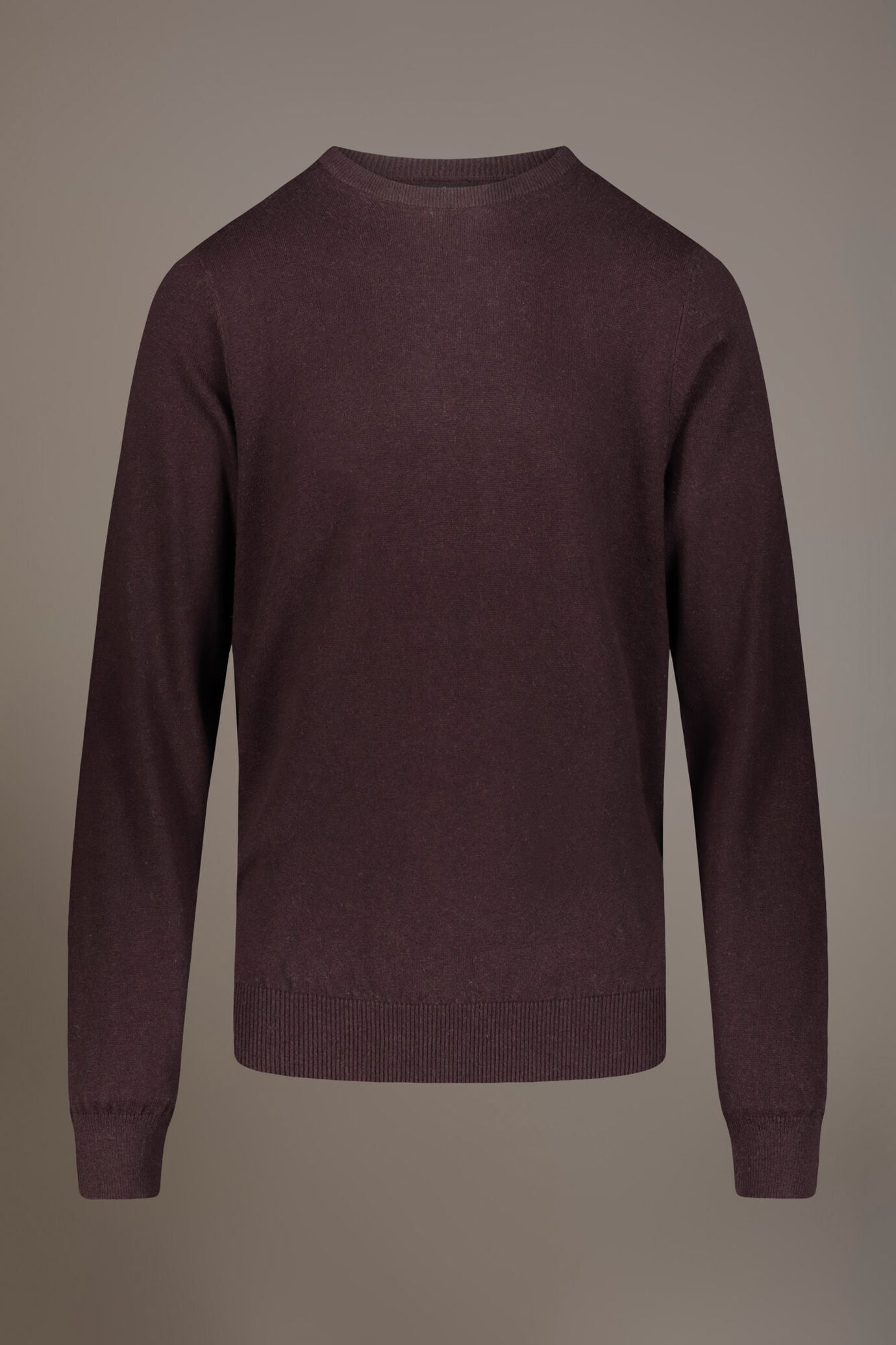 Wool blend round neck sweater