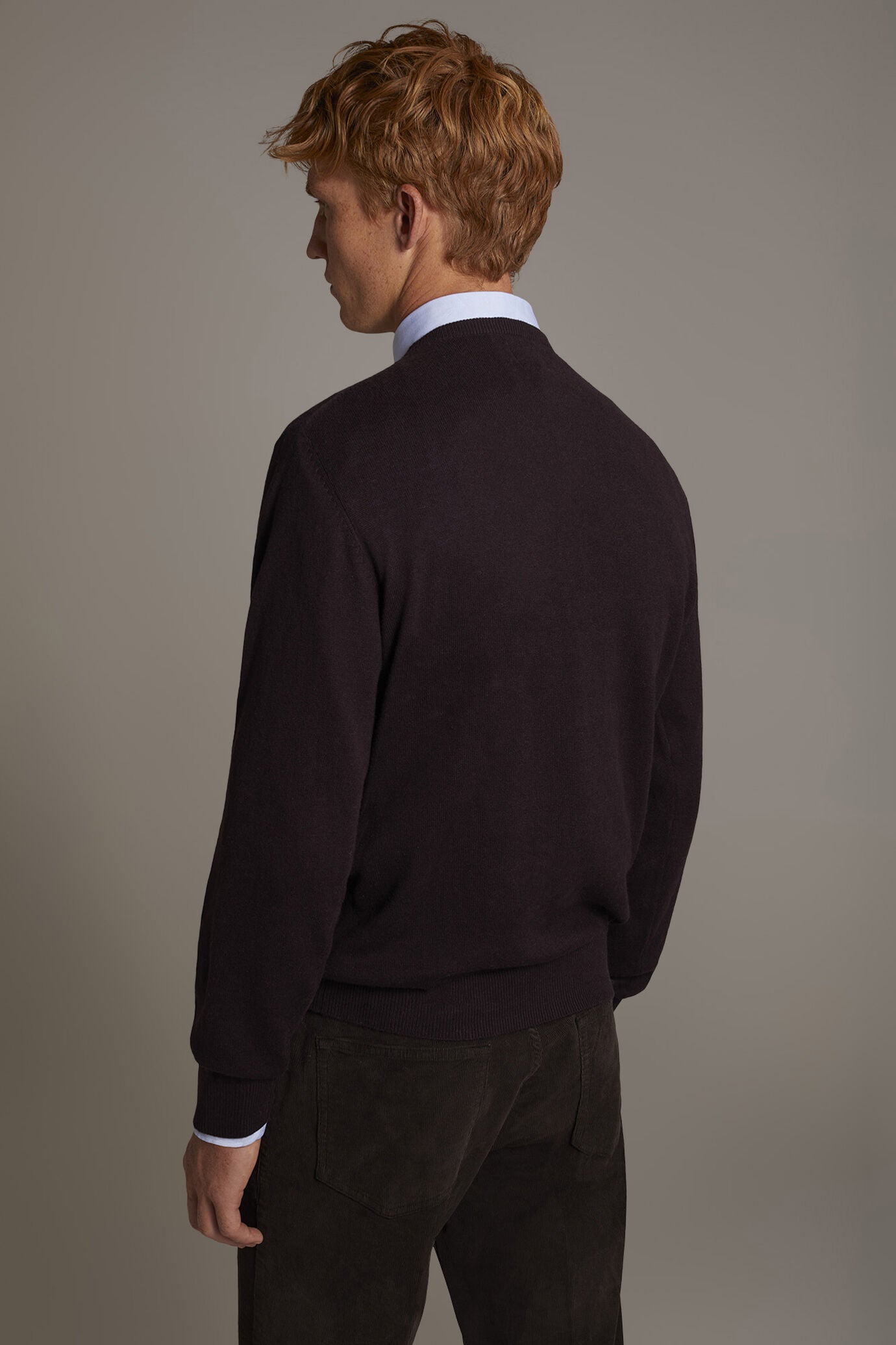 Wool blend round neck sweater