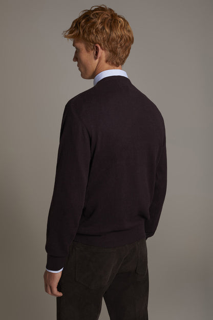 Wool blend round neck sweater