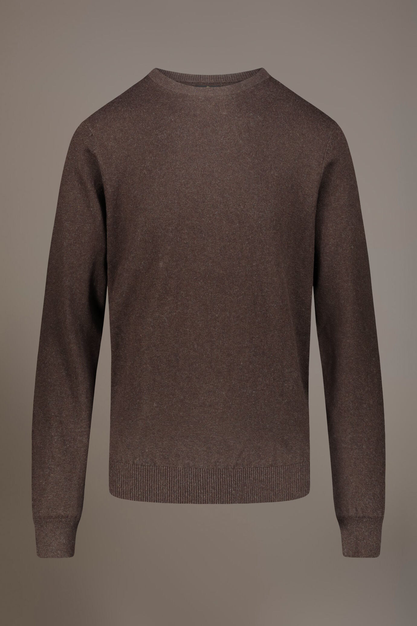 Wool blend round neck sweater