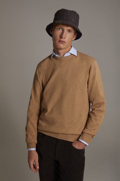 Wool blend round neck sweater