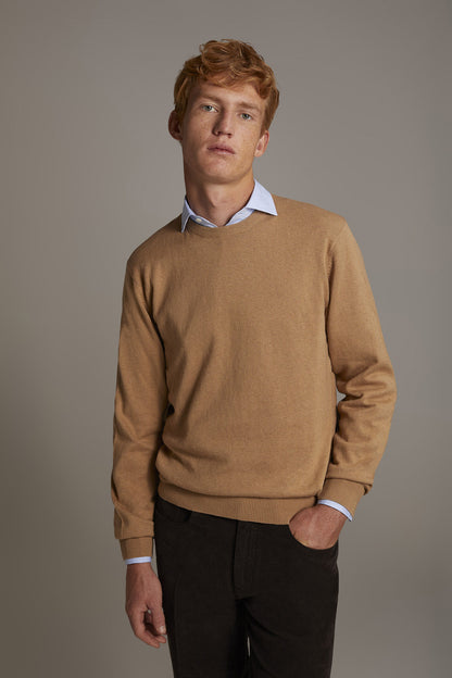 Wool blend round neck sweater