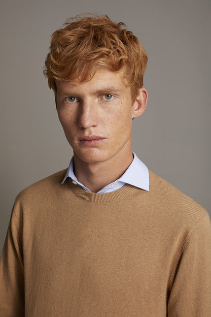 Wool blend round neck sweater