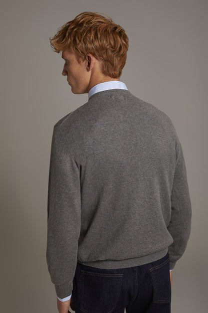 Wool blend round neck sweater