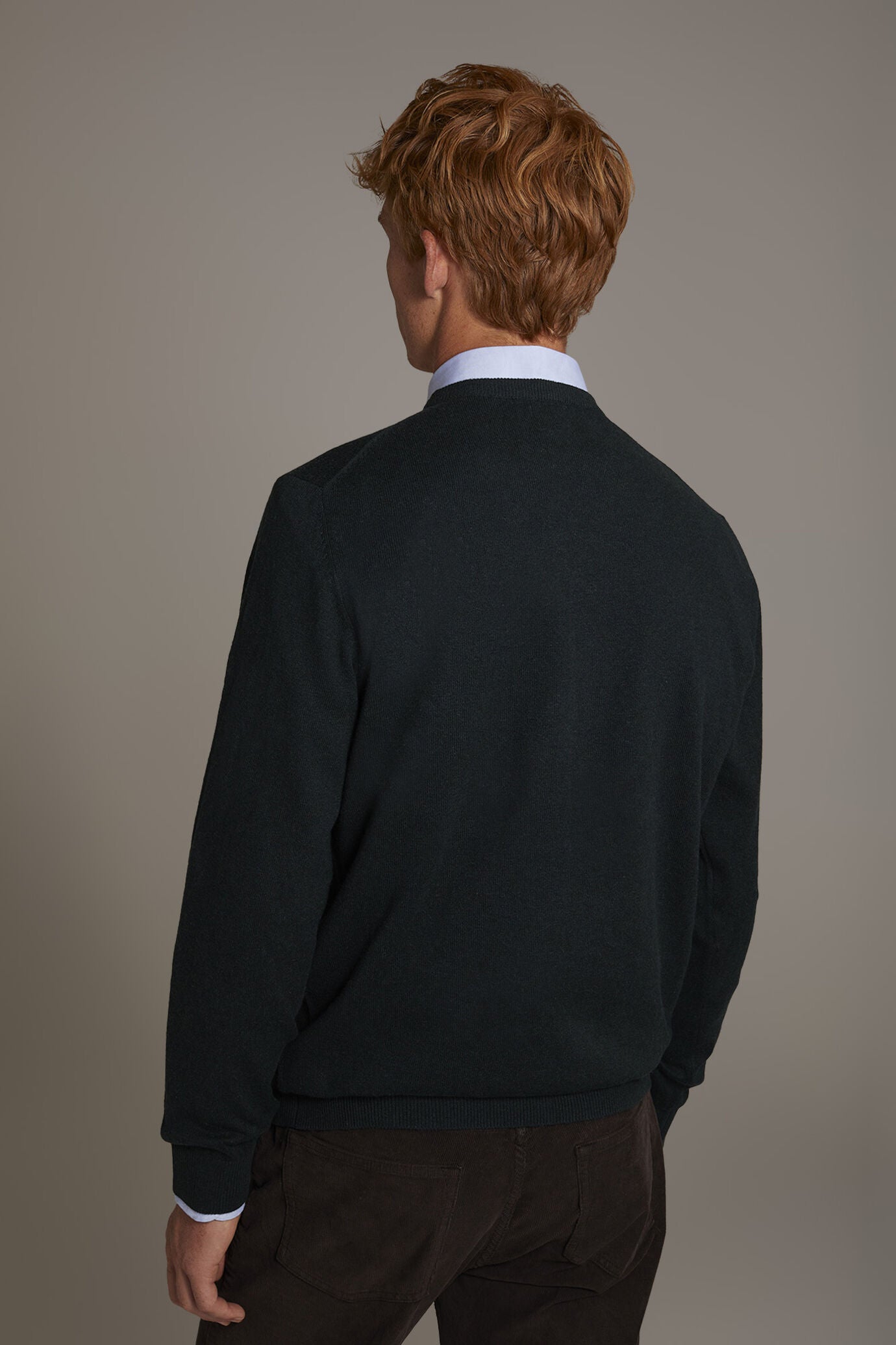 Wool blend round neck sweater