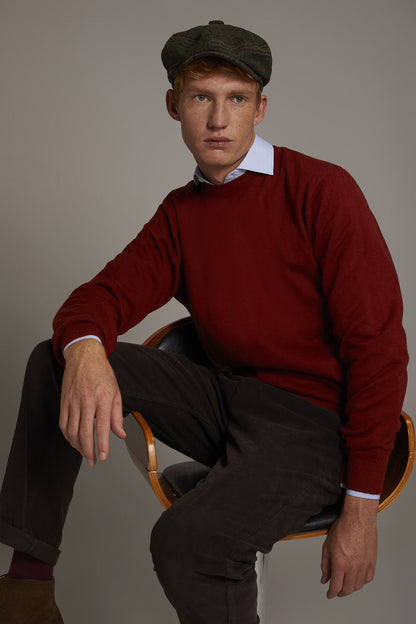 Wool blend round neck sweater