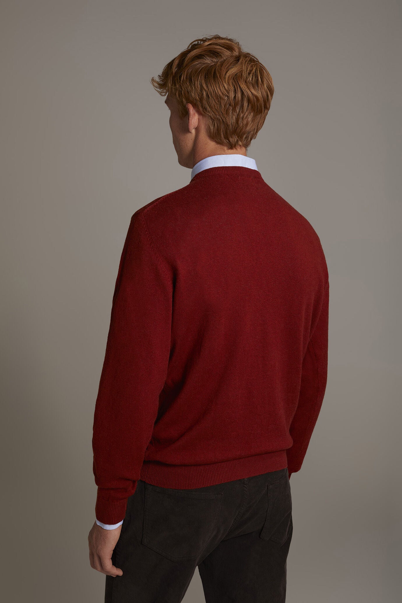 Wool blend round neck sweater