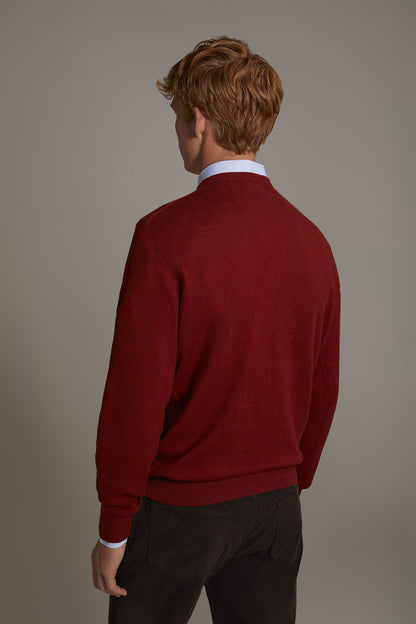Wool blend round neck sweater