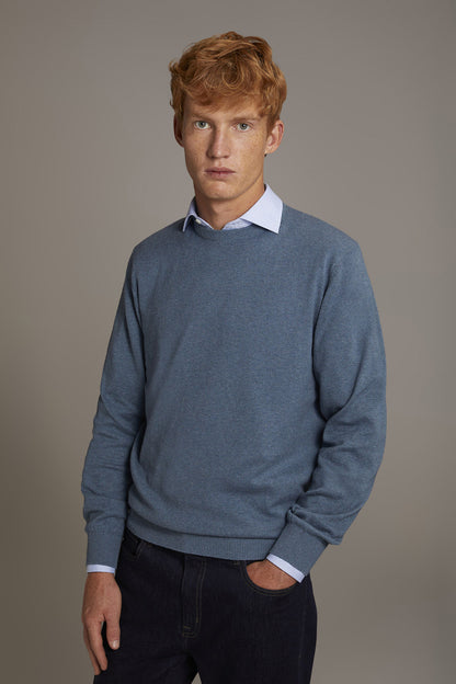 Wool blend round neck sweater