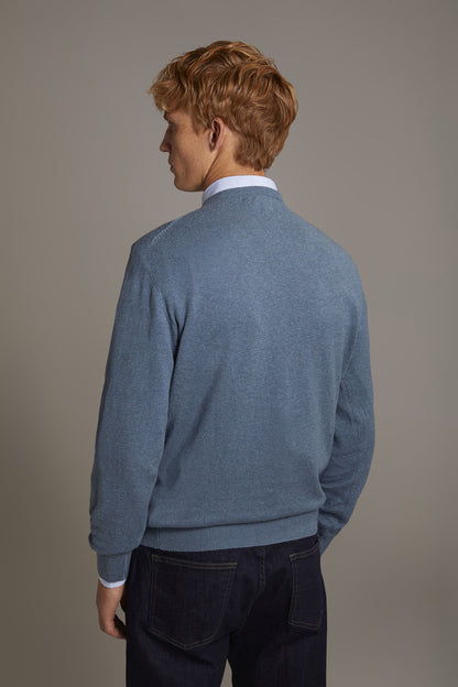 Wool blend round neck sweater