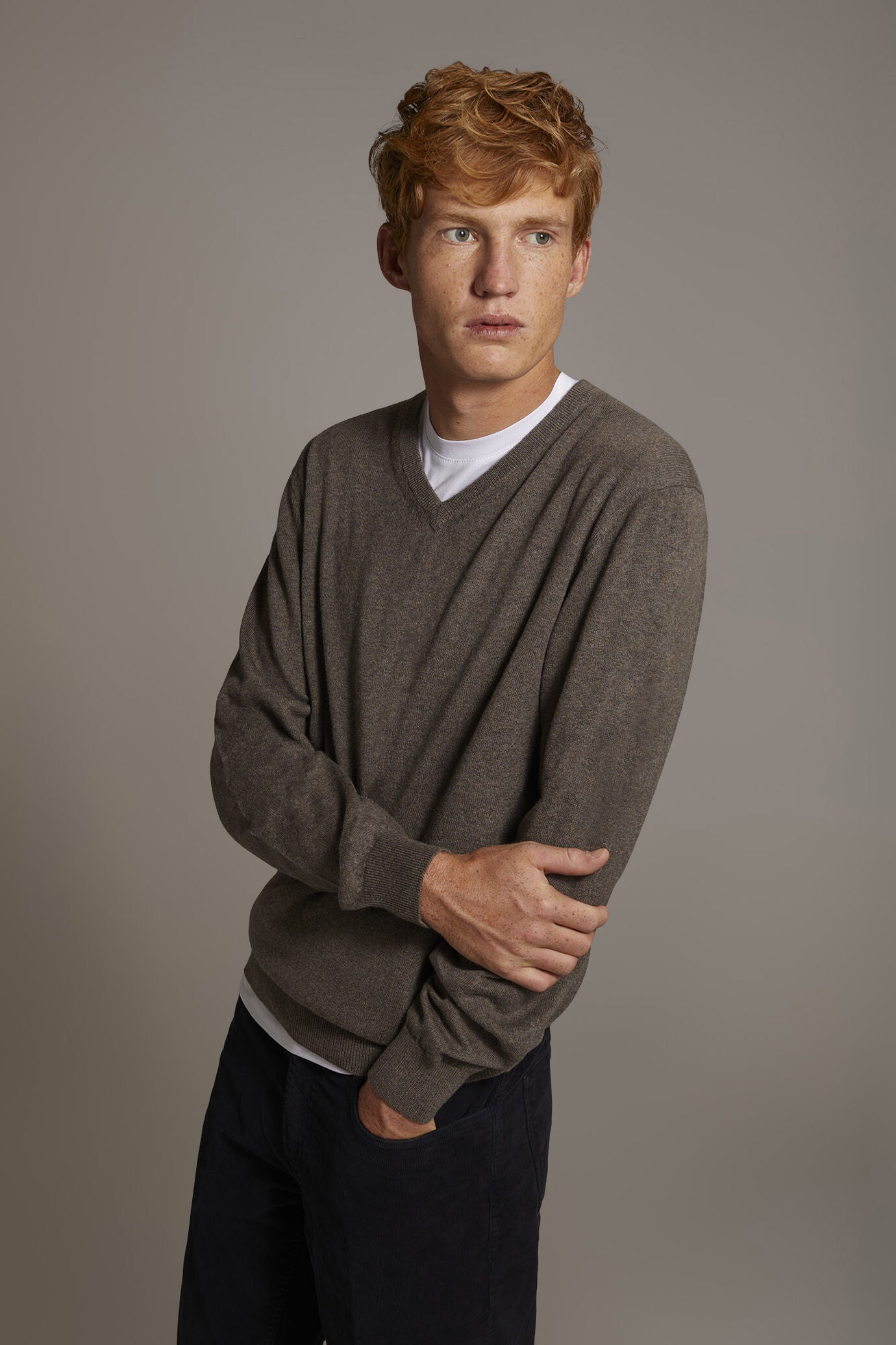 Wool blend V-neck sweater
