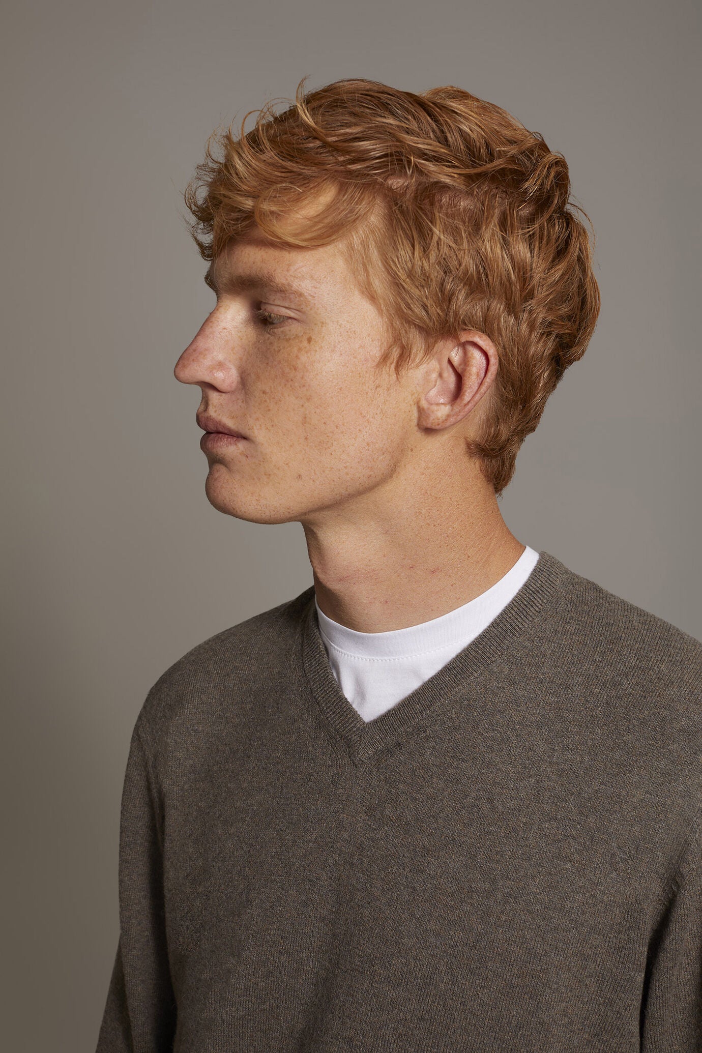 Wool blend V-neck sweater