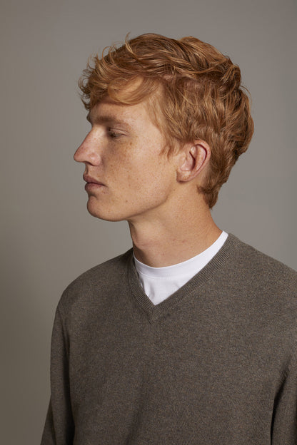 Wool blend V-neck sweater