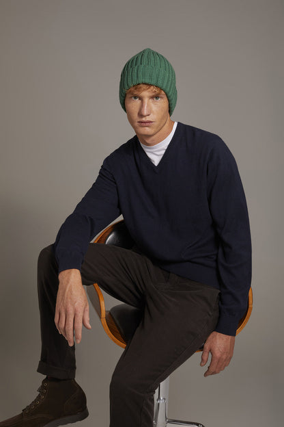 Wool blend V-neck sweater