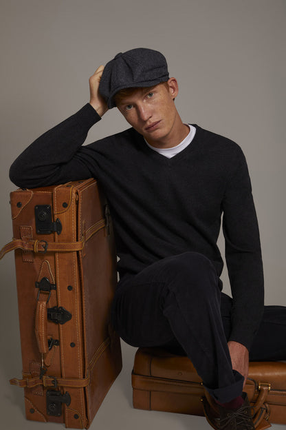 Wool blend V-neck sweater