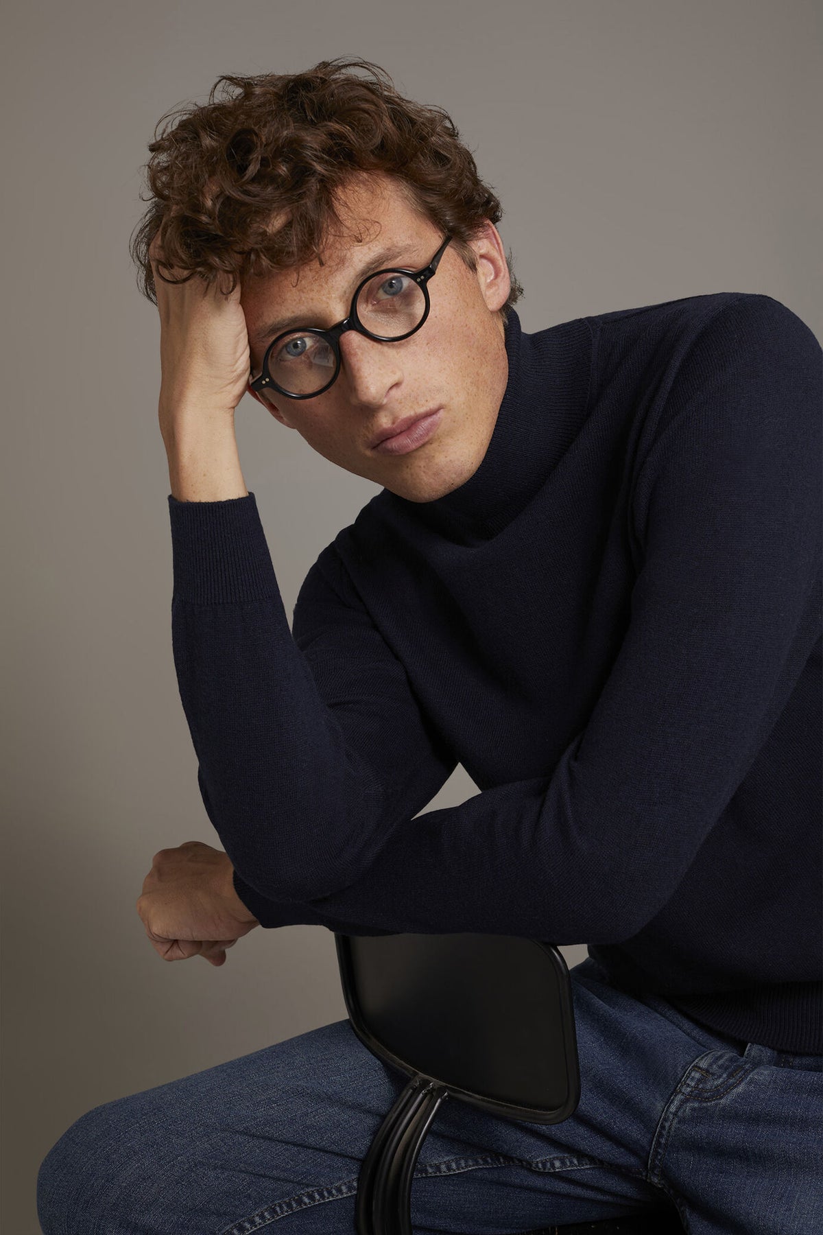 Wool blend turtleneck sweater