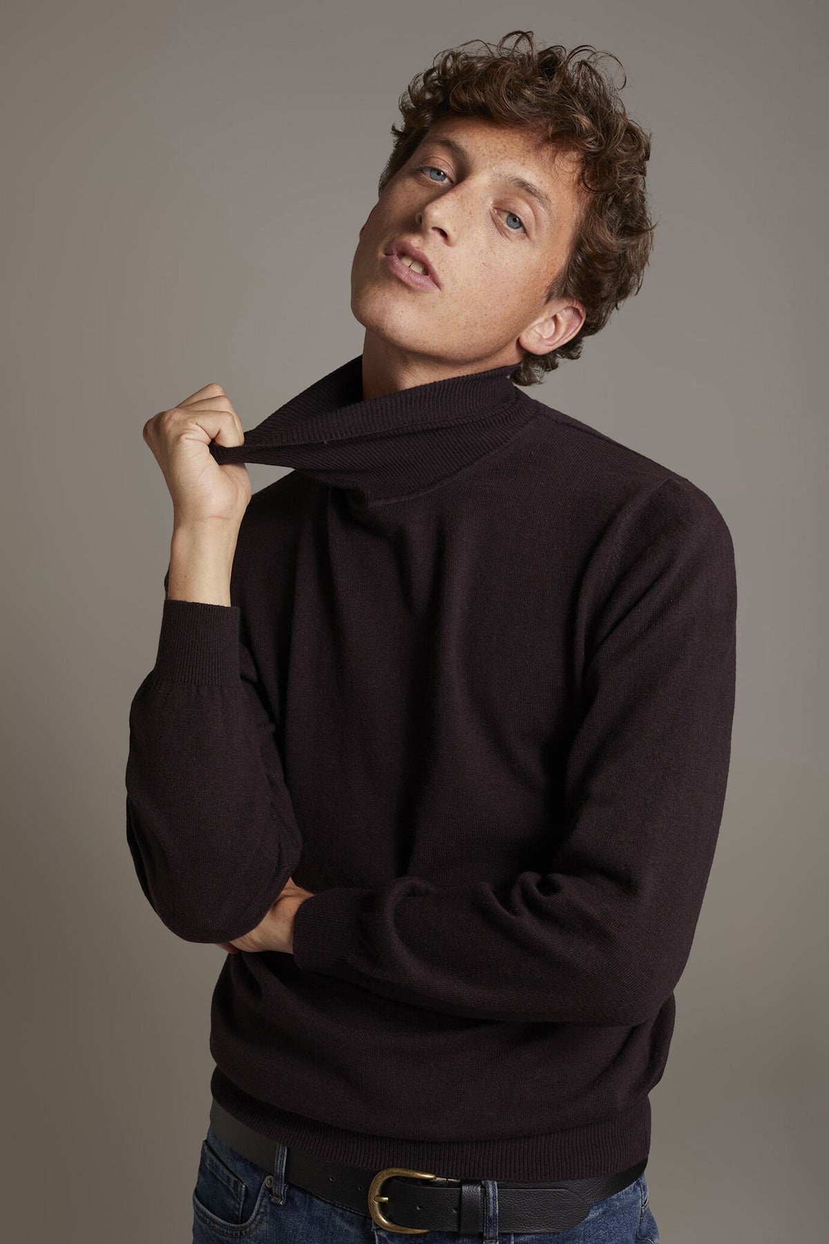 Wool blend turtleneck sweater