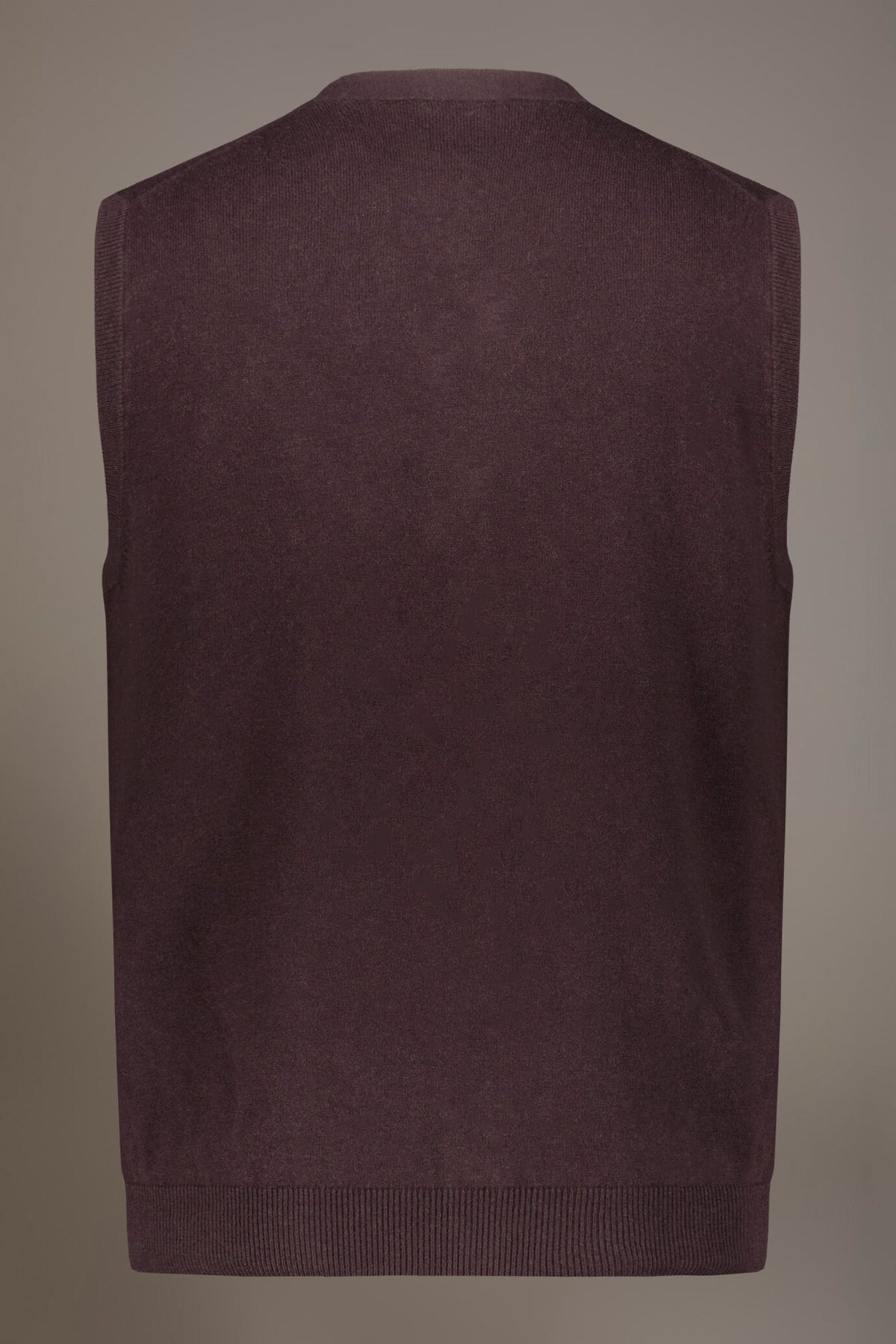Wool blend V-neck knitted vest