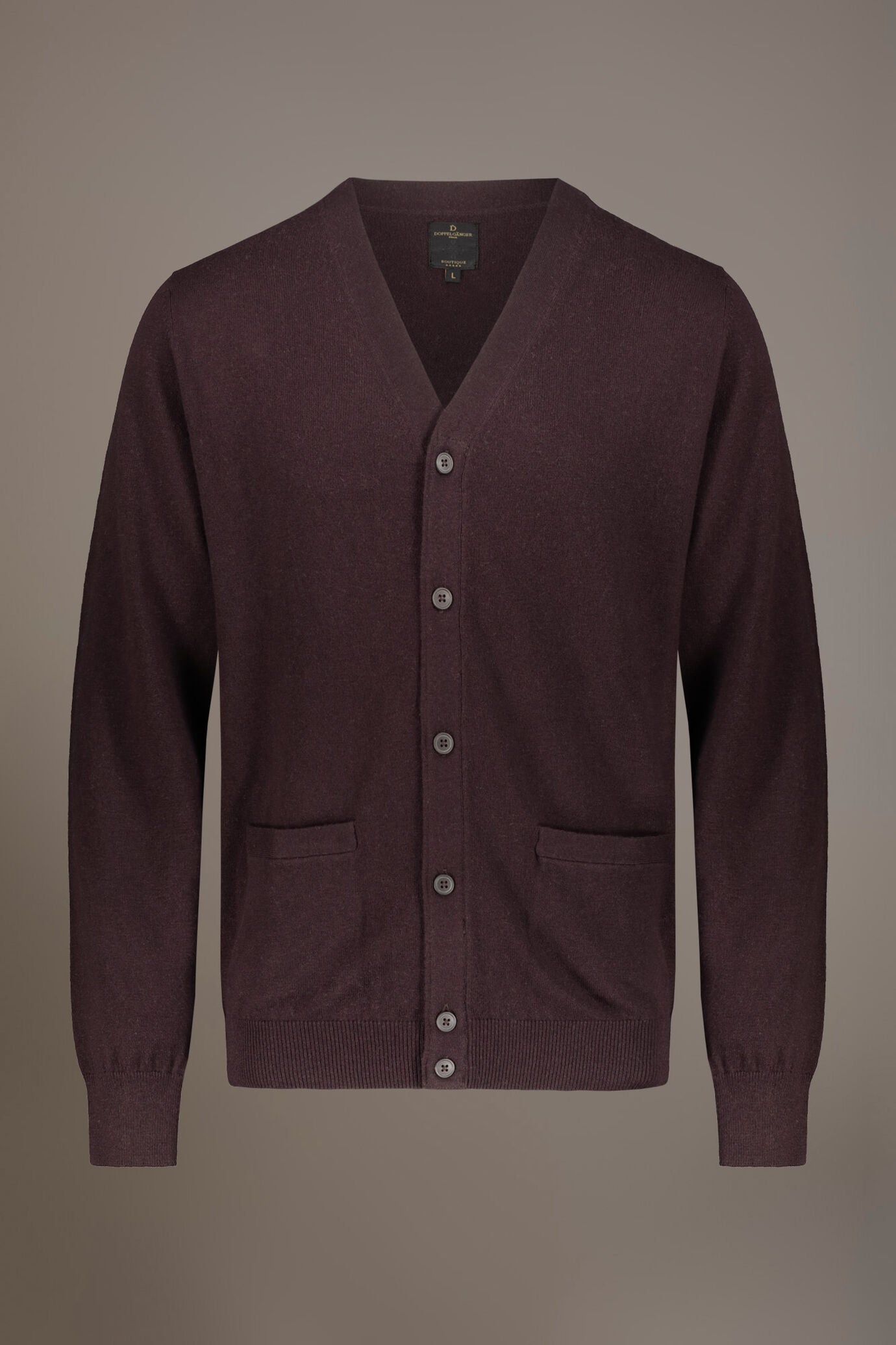 V neck wool blend cardigan
