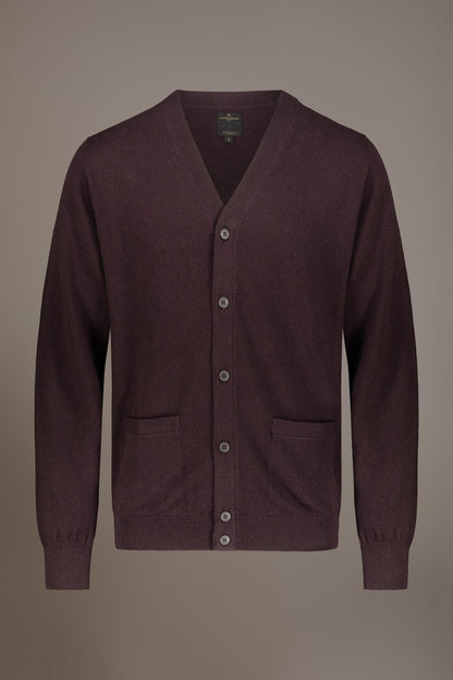 V neck wool blend cardigan