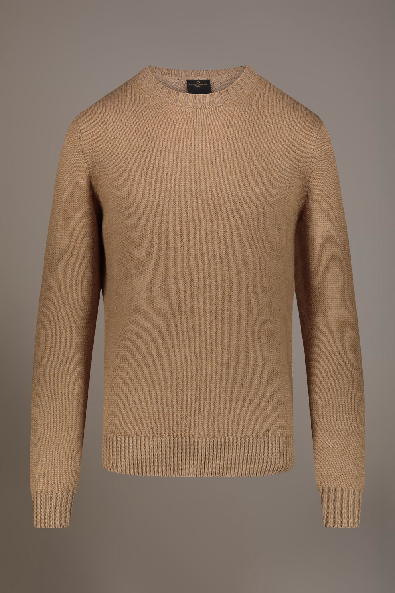 Round neck wool blend sweater