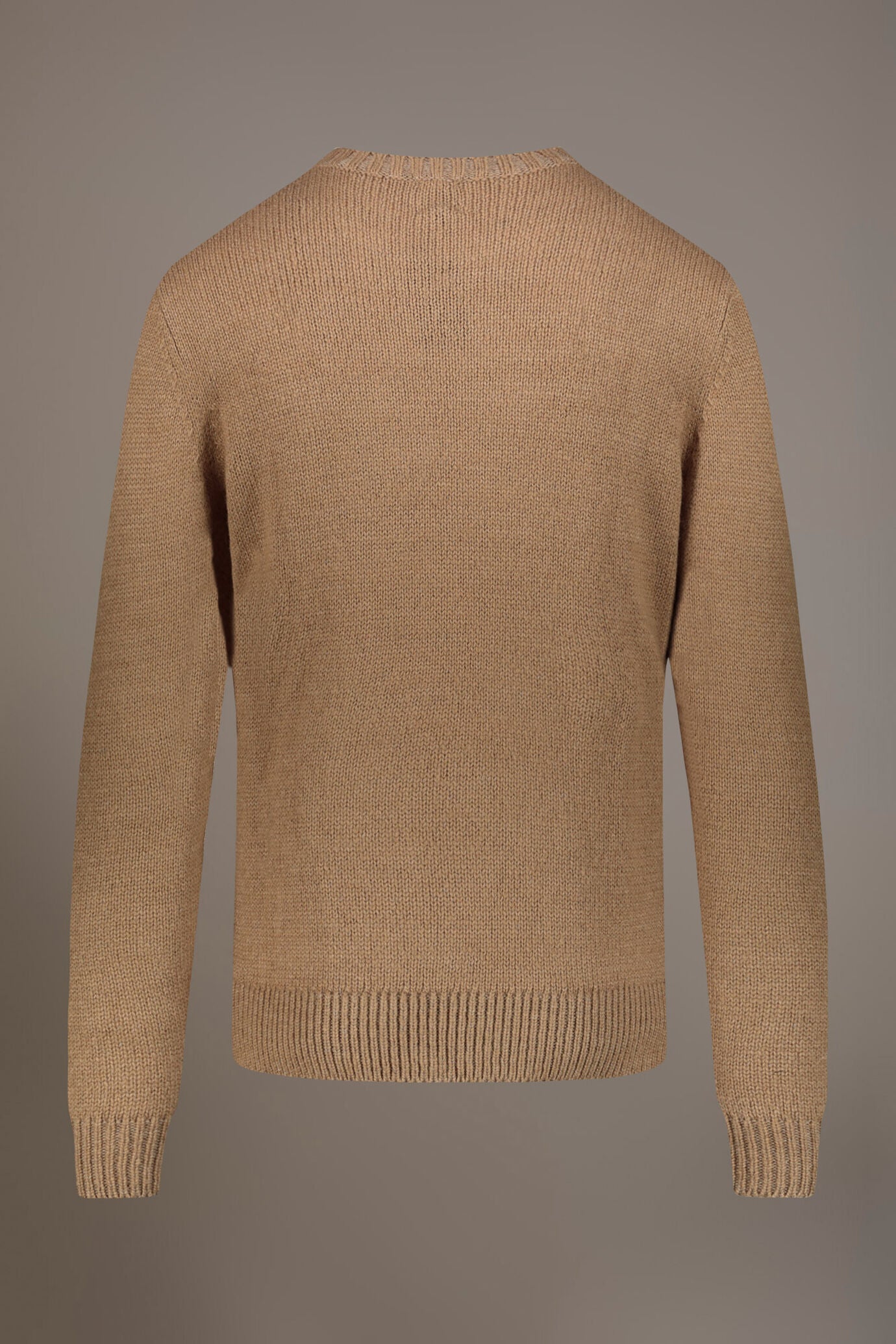 Round neck wool blend sweater