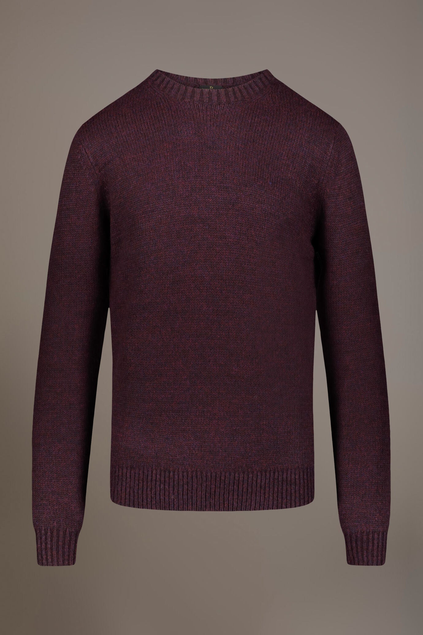 Round neck wool blend sweater