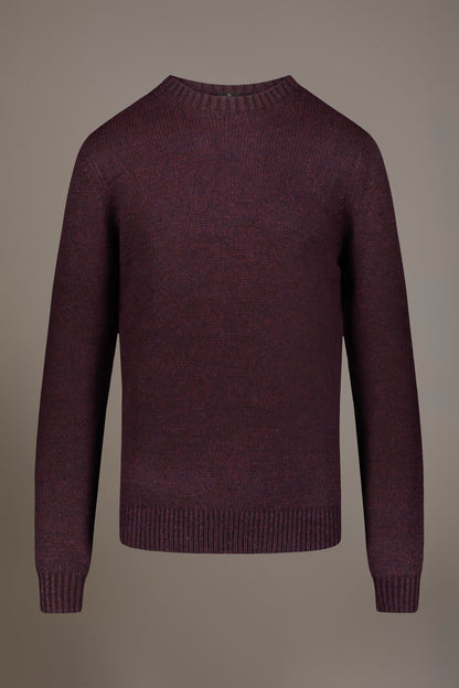 Round neck wool blend sweater