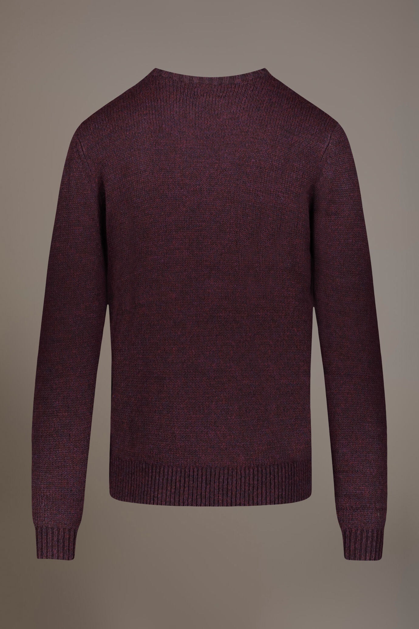 Round neck wool blend sweater