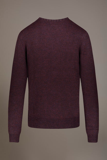 Round neck wool blend sweater