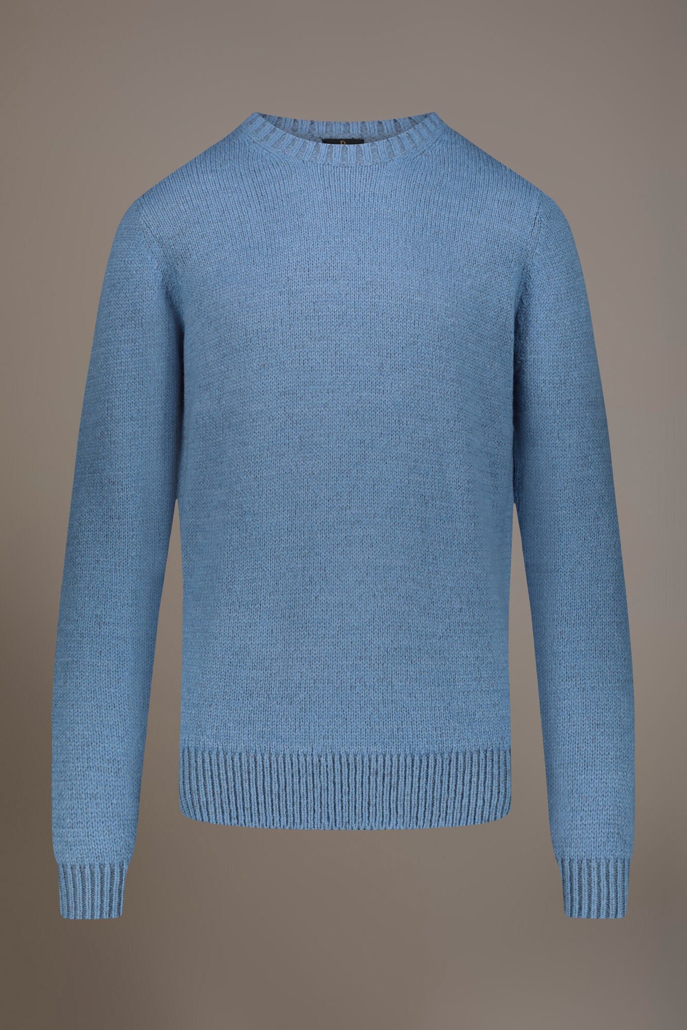 Round neck wool blend sweater