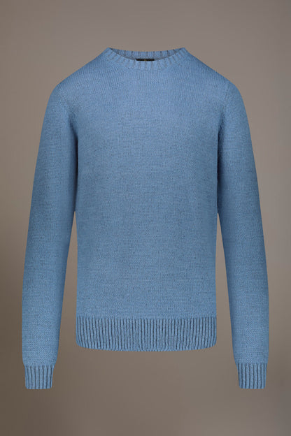 Round neck wool blend sweater