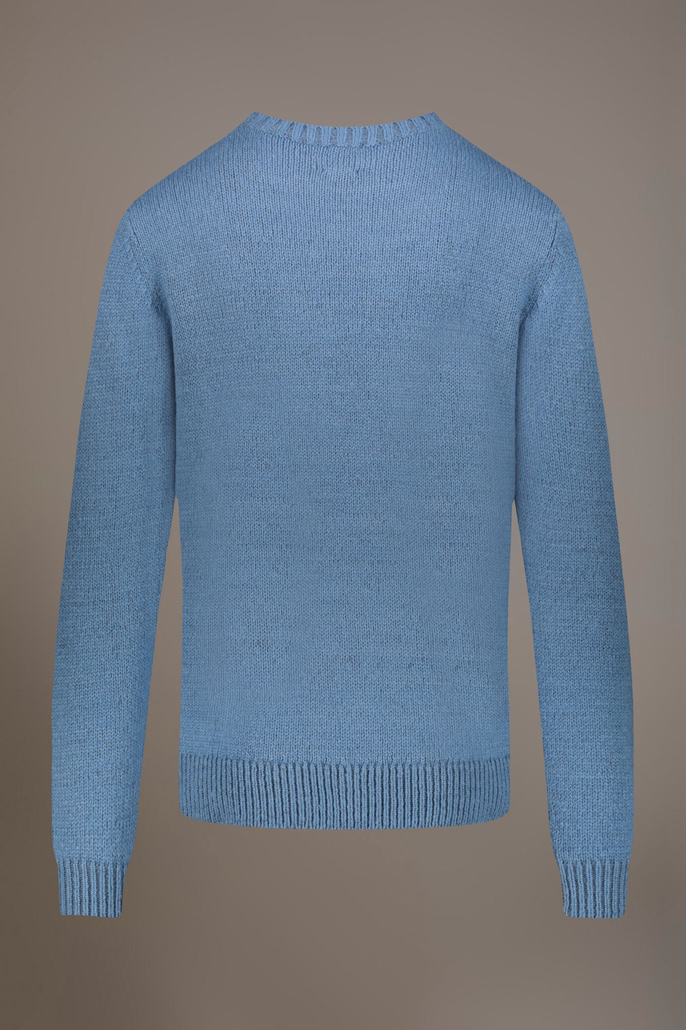 Round neck wool blend sweater