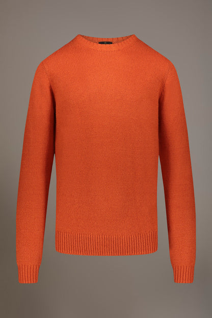 Round neck wool blend sweater