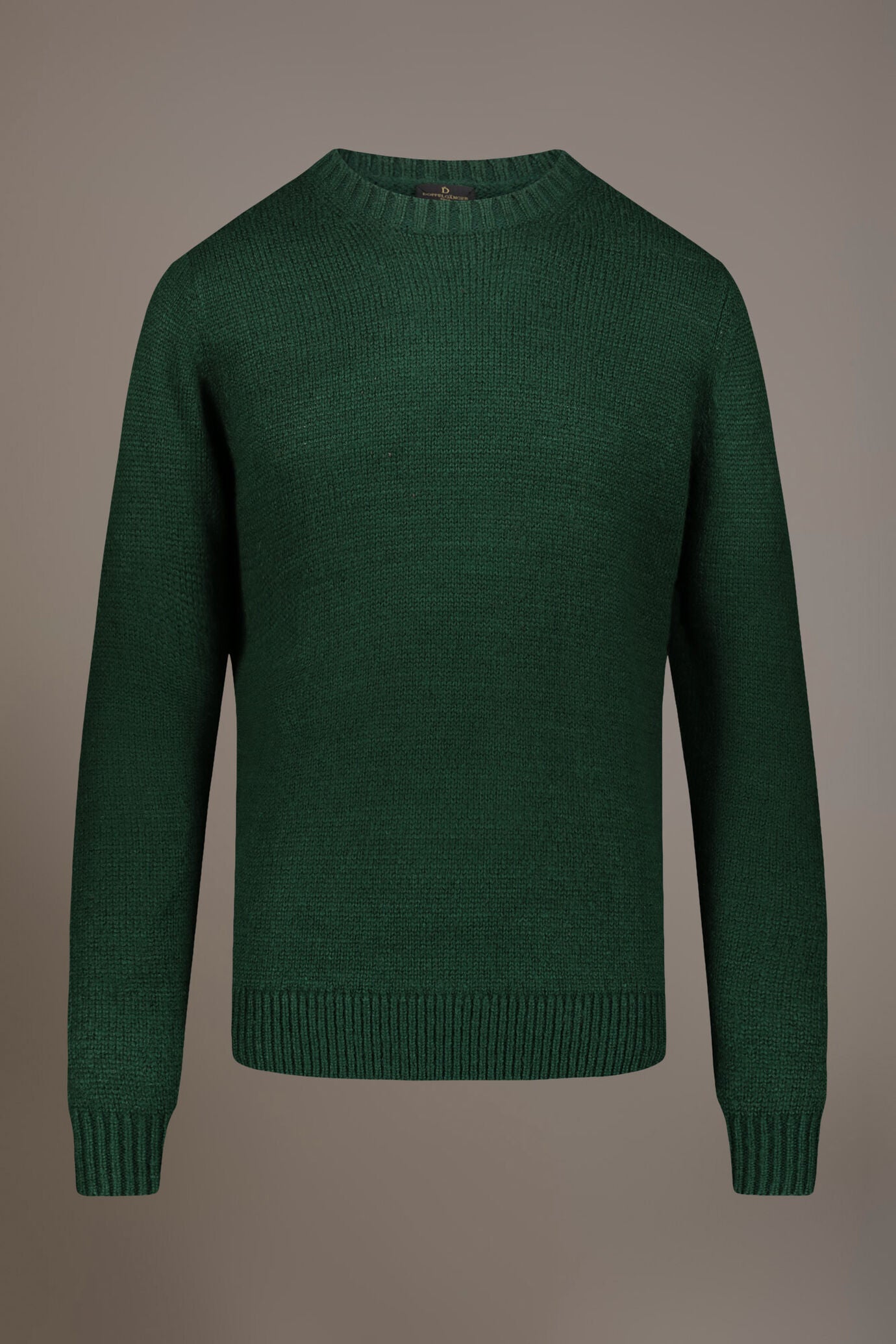 Round neck wool blend sweater
