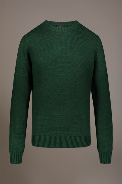 Round neck wool blend sweater