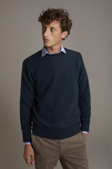Lambswool blend round neck sweater