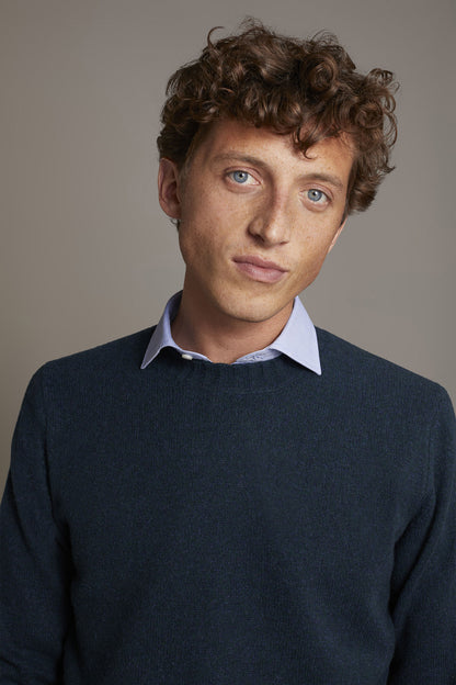 Lambswool blend round neck sweater