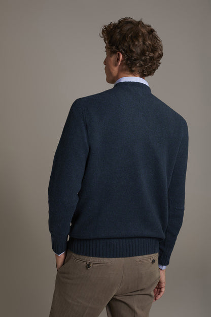 Lambswool blend round neck sweater