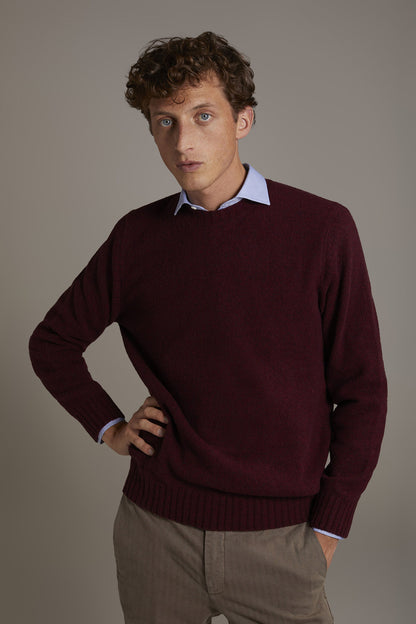 Lambswool blend round neck sweater