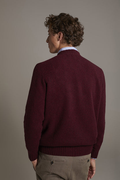Lambswool blend round neck sweater