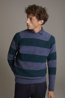 Mohair wool blend round neck sweater