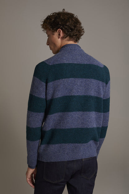 Mohair wool blend round neck sweater